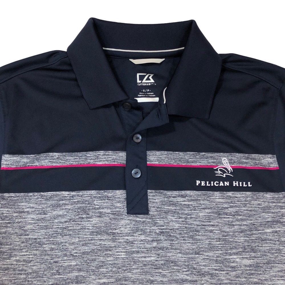 Cutter & Buck CB DryTec Polo Shirt‎ Men's Small Short Sleeve Pelican Hill Golf